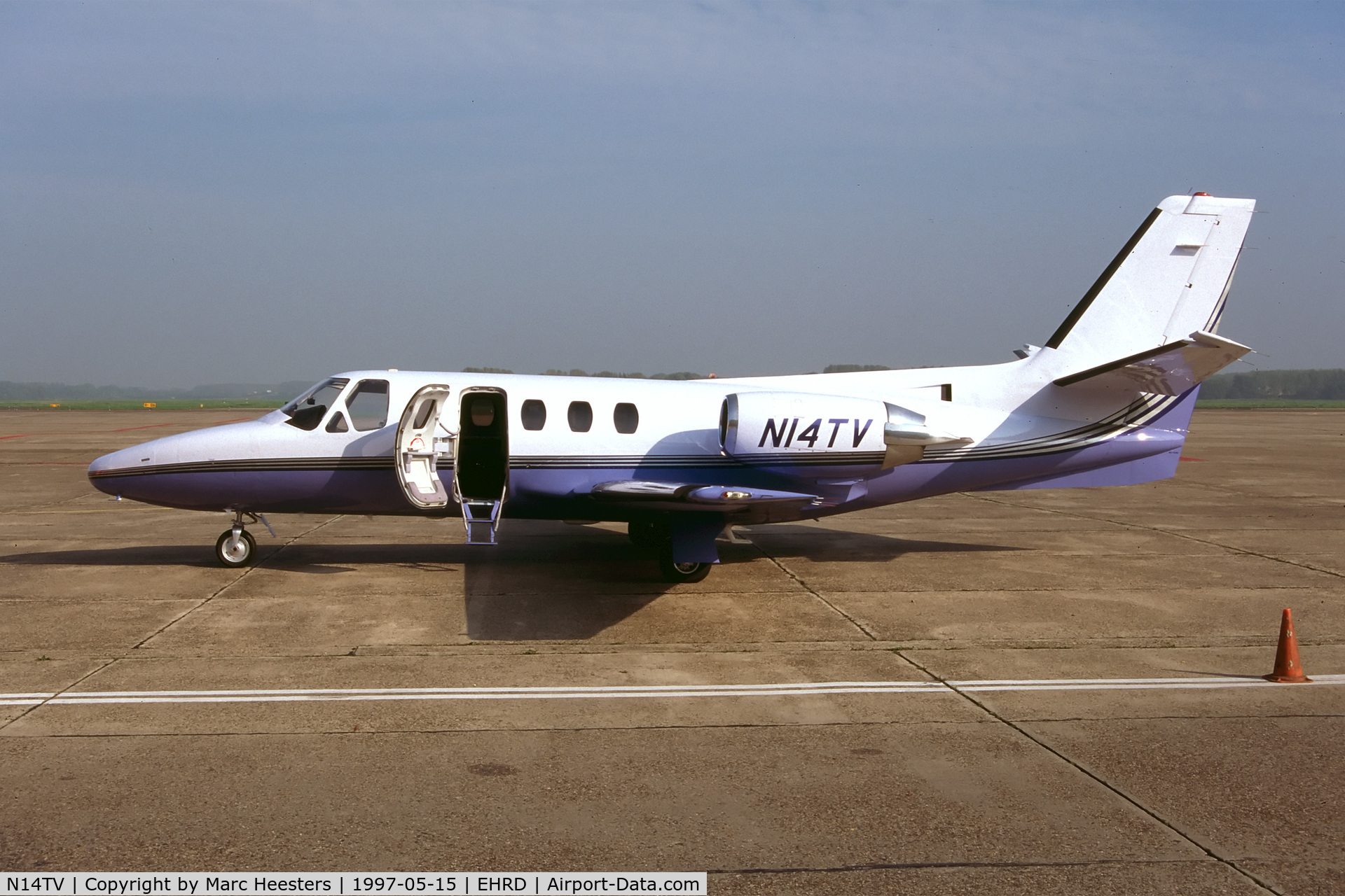 N14TV, 1996 Cessna 525 CitationJet CJ1 C/N 525-0126, On the platform of Rotterdam. The date may be a few days off...
