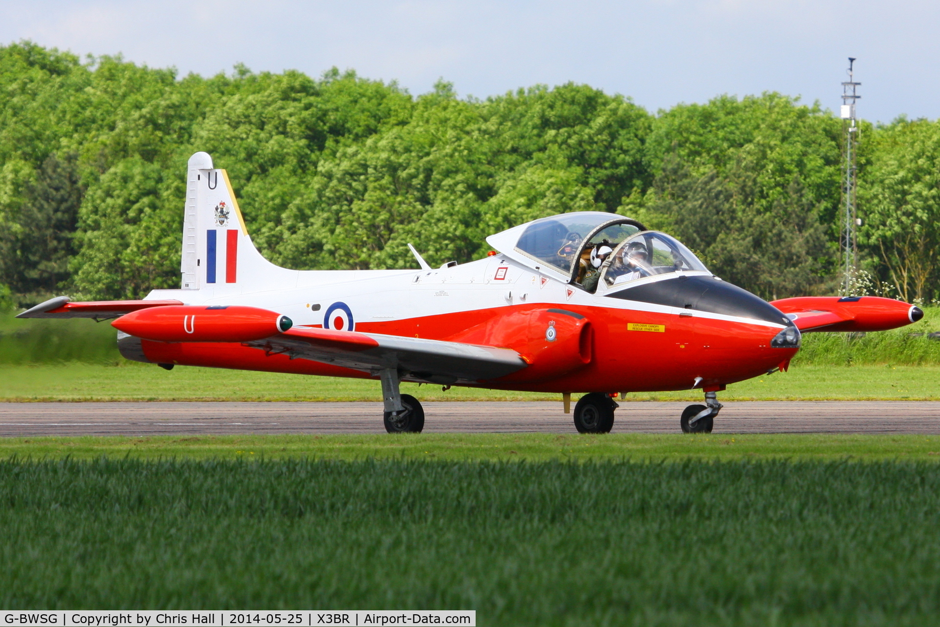 G-BWSG, 1970 BAC 84 Jet Provost T.5 C/N EEP/JP/988, visitor at the Cold War Jets Open Day 2014