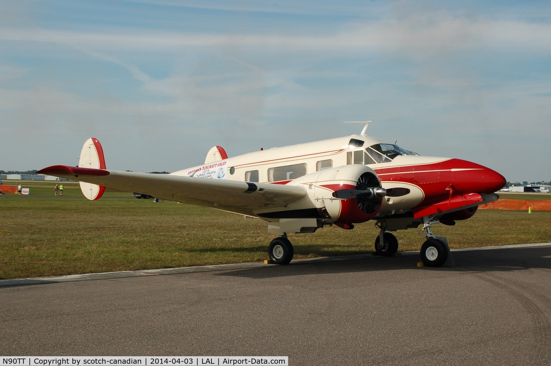 N90TT, 1957 Beech E18S C/N BA-335, 1957 Beech E18S, N90TT, at 2014 Sun n Fun, Lakeland Linder Regional Airport, Lakeland, FL