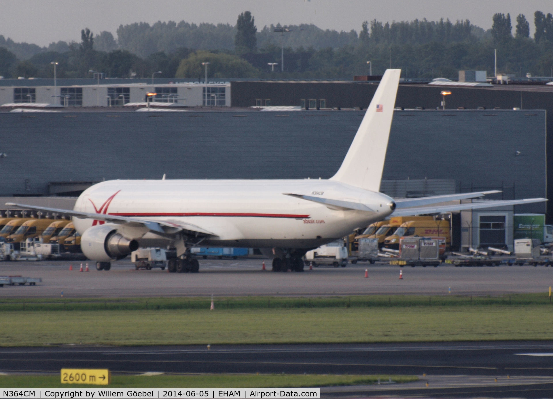 N364CM, 1989 Boeing 767-338/ER C/N 24531, Parking on the Cargo place on Schiphol Airport