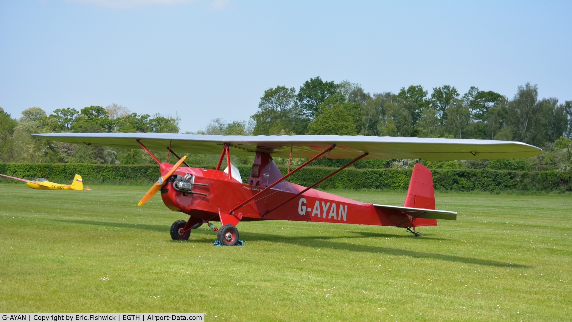 G-AYAN, 1970 Slingsby Cadet Motor Glider III C/N PFA 1385, 1. G-AYAN visiting Shuttleworth (Old Warden) Aerodrome.