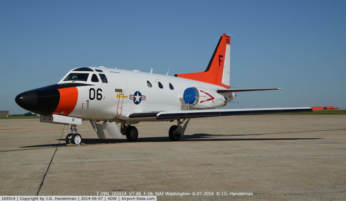 165514, Rockwell T-39N Sabreliner C/N 282-030, At NAF Washington.