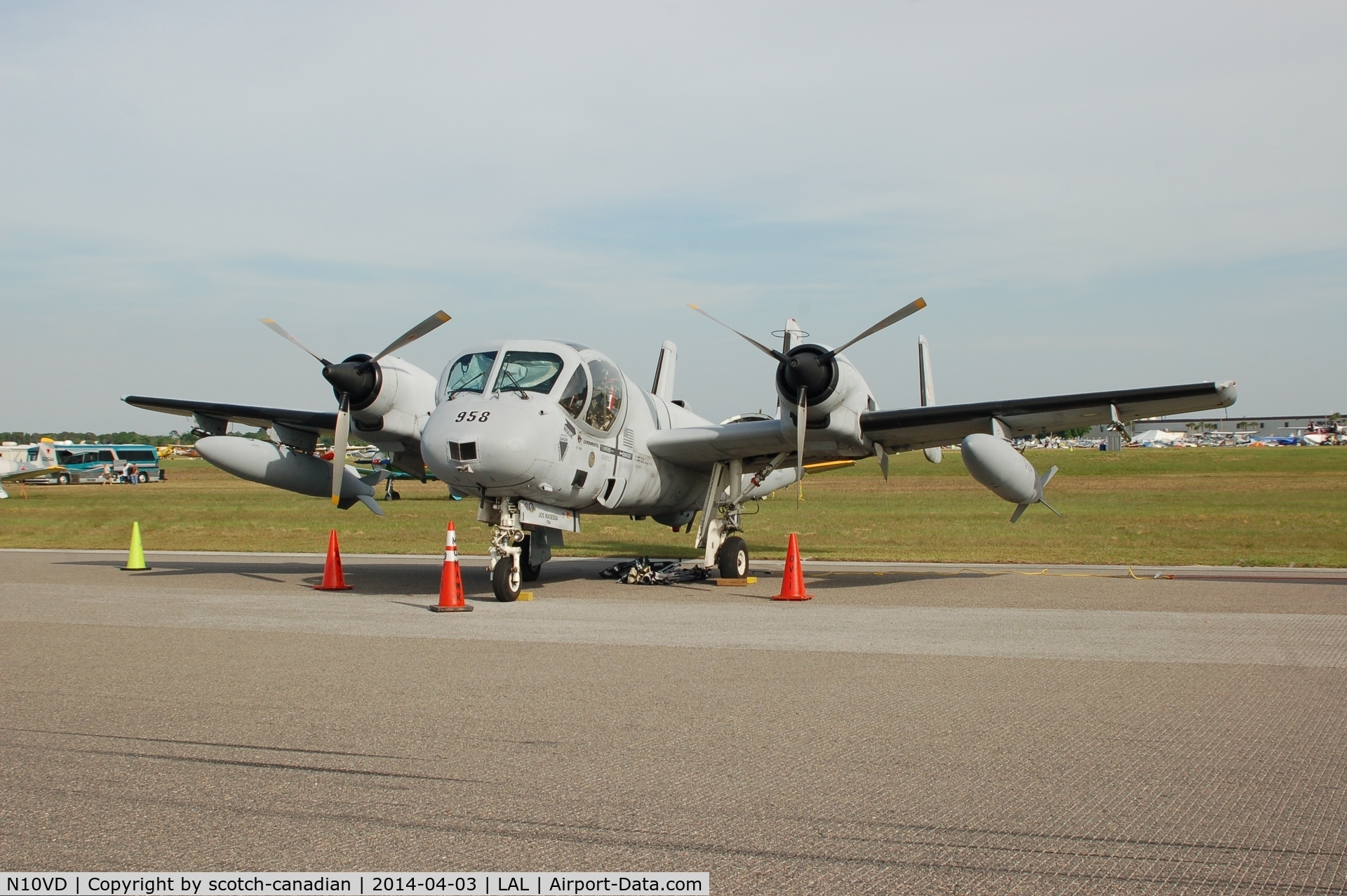 N10VD, 1968 Grumman OV-1D Mohawk C/N 162C, 1968 Grumman OV-1D Mohawk, N10VD, at 2014 Sun n Fun, Lakeland Linder Regional Airport, Lakeland, FL