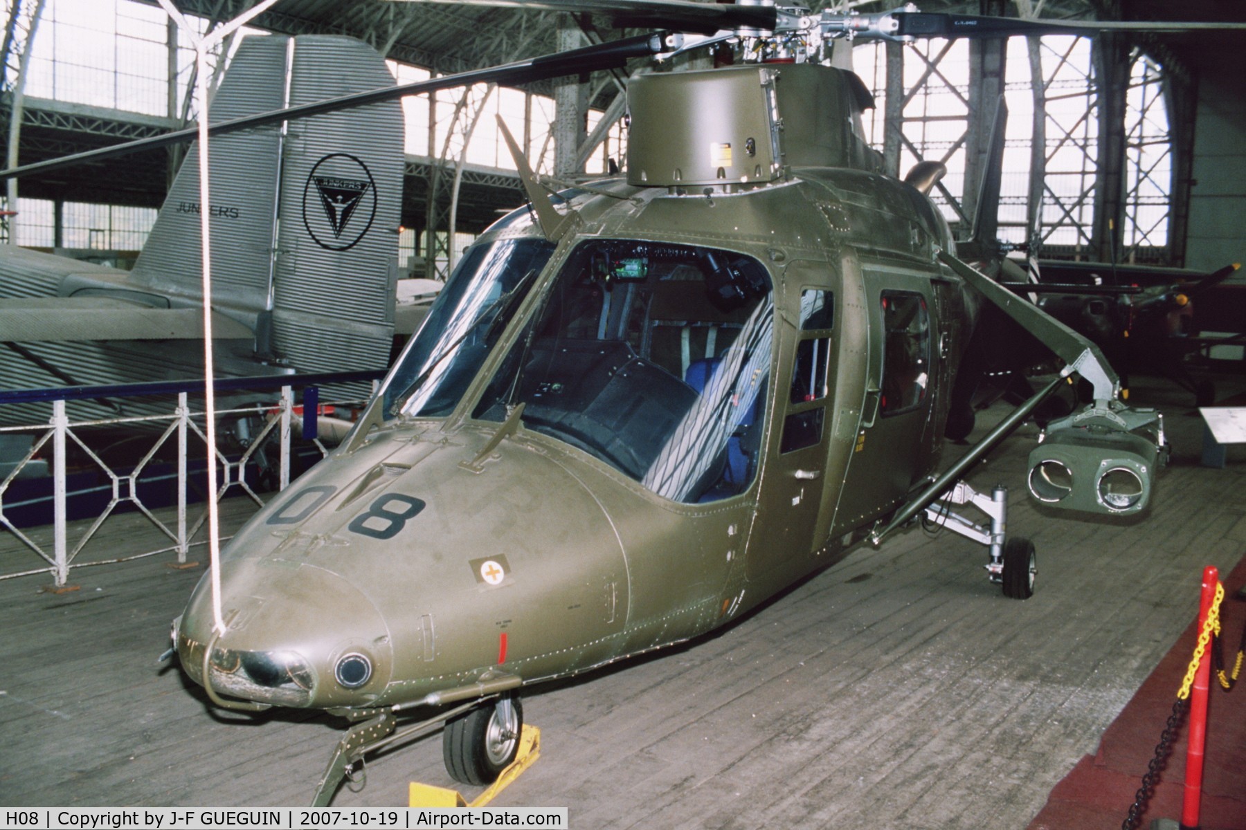 H08, 1992 Agusta A-109BA C/N 0308, Agusta A-109BA HATk preserved in belgian Musée Royal de l'Armée.
