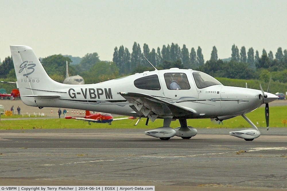 G-VBPM, 2008 Cirrus SR22 G3 GTS Turbo C/N 3173, Attending the 2014 June Air Britain Fly-In at North Weald