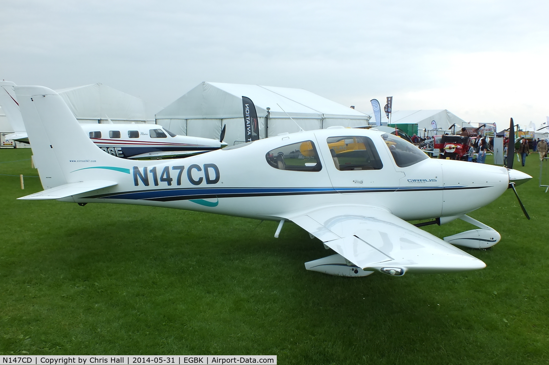 N147CD, 2000 Cirrus SR20 C/N 1043, at AeroExpo 2014
