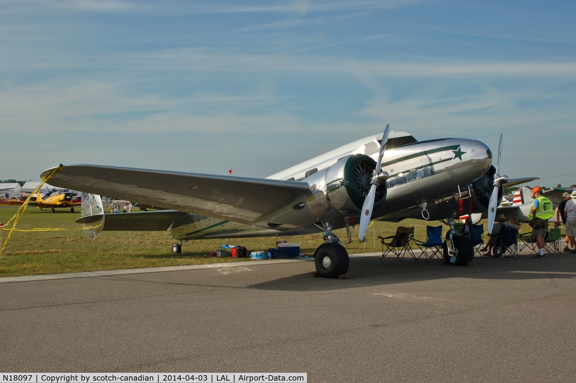N18097, 1938 Lockheed 12A Electra Junior C/N 1250, 1938 Lockheed 12A, N18097, at 2014 Sun n Fun, Lakeland Linder Regional Airport, Lakeland, FL