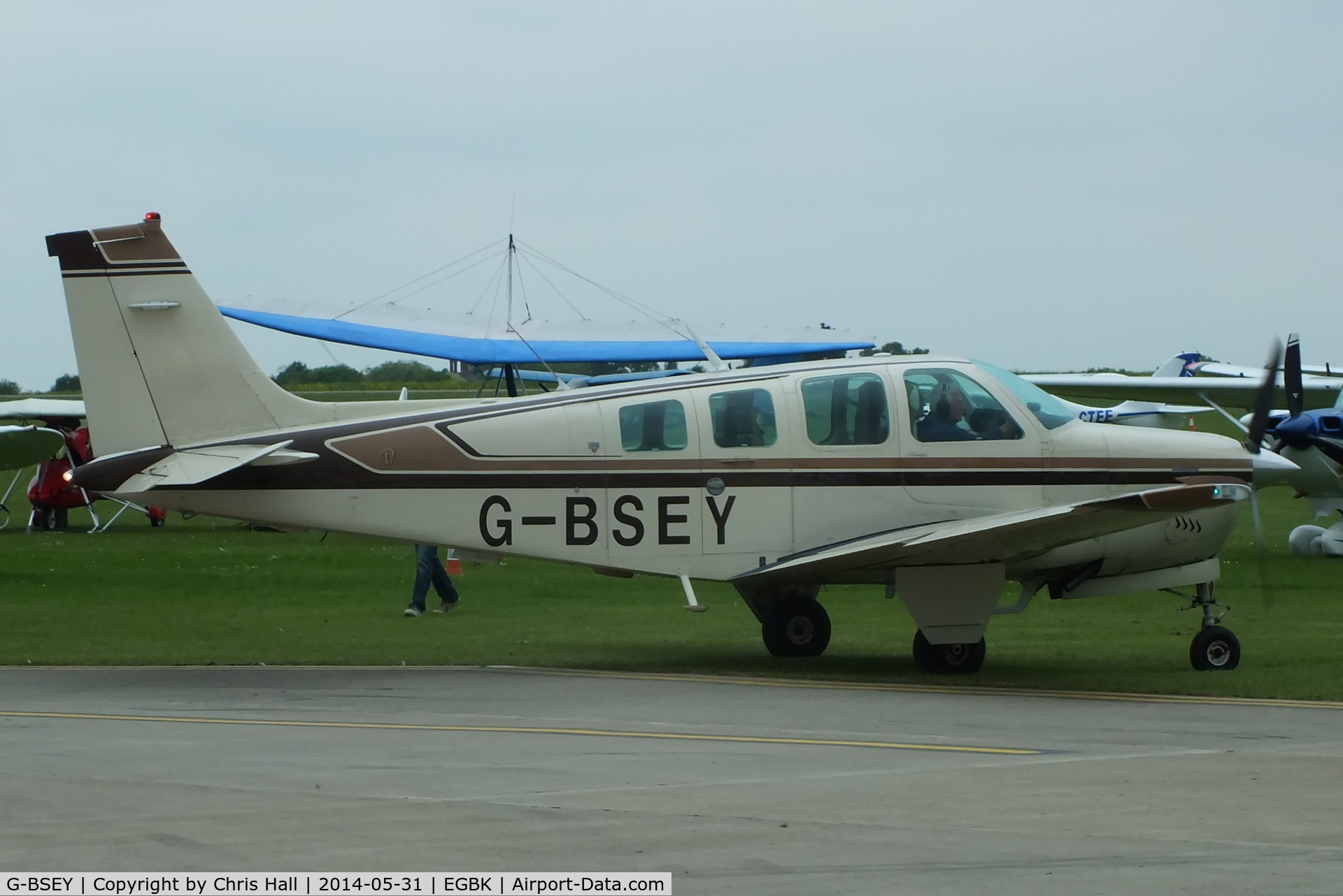 G-BSEY, 1981 Beech A36 Bonanza 36 C/N E-1873, at AeroExpo 2014