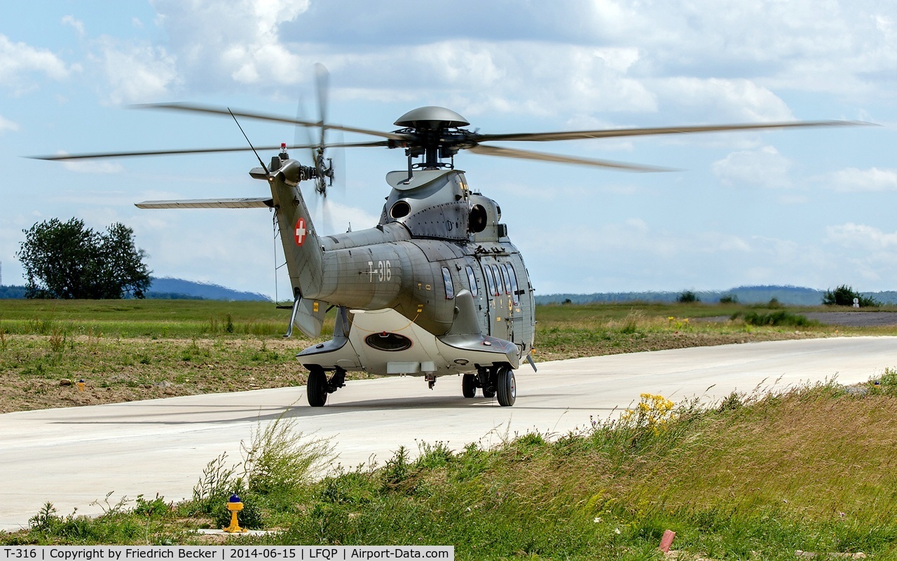 T-316, Aerospatiale TH89 Super Puma (AS-332M1) C/N 2334, taxying prior a display flight out of Phalsbourg Air Base