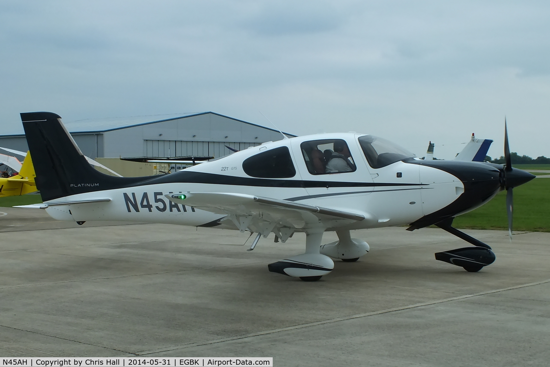 N45AH, 2014 Cirrus SR22T GTS C/N 0701, at AeroExpo 2014