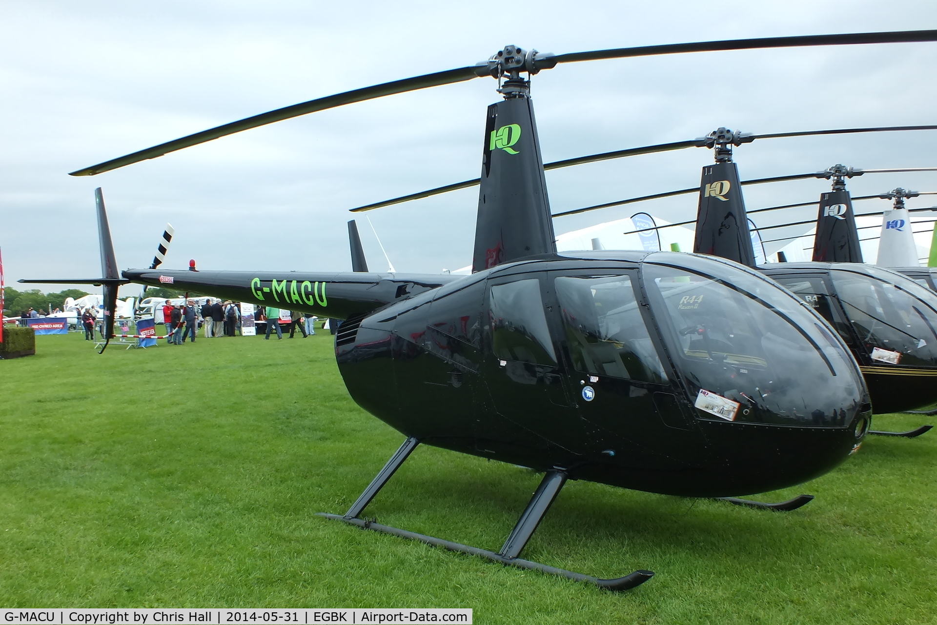 G-MACU, 2003 Robinson R44 Raven II C/N 10147, at AeroExpo 2014