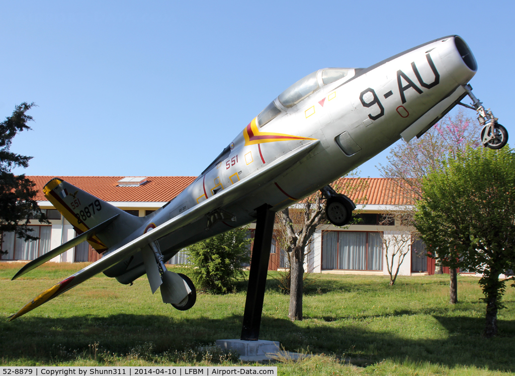 52-8879, 1952 Republic F-84F-46-GK Thunderstreak C/N Not Found 52-8879, Preserved inside Mont-de-Marsan AFB