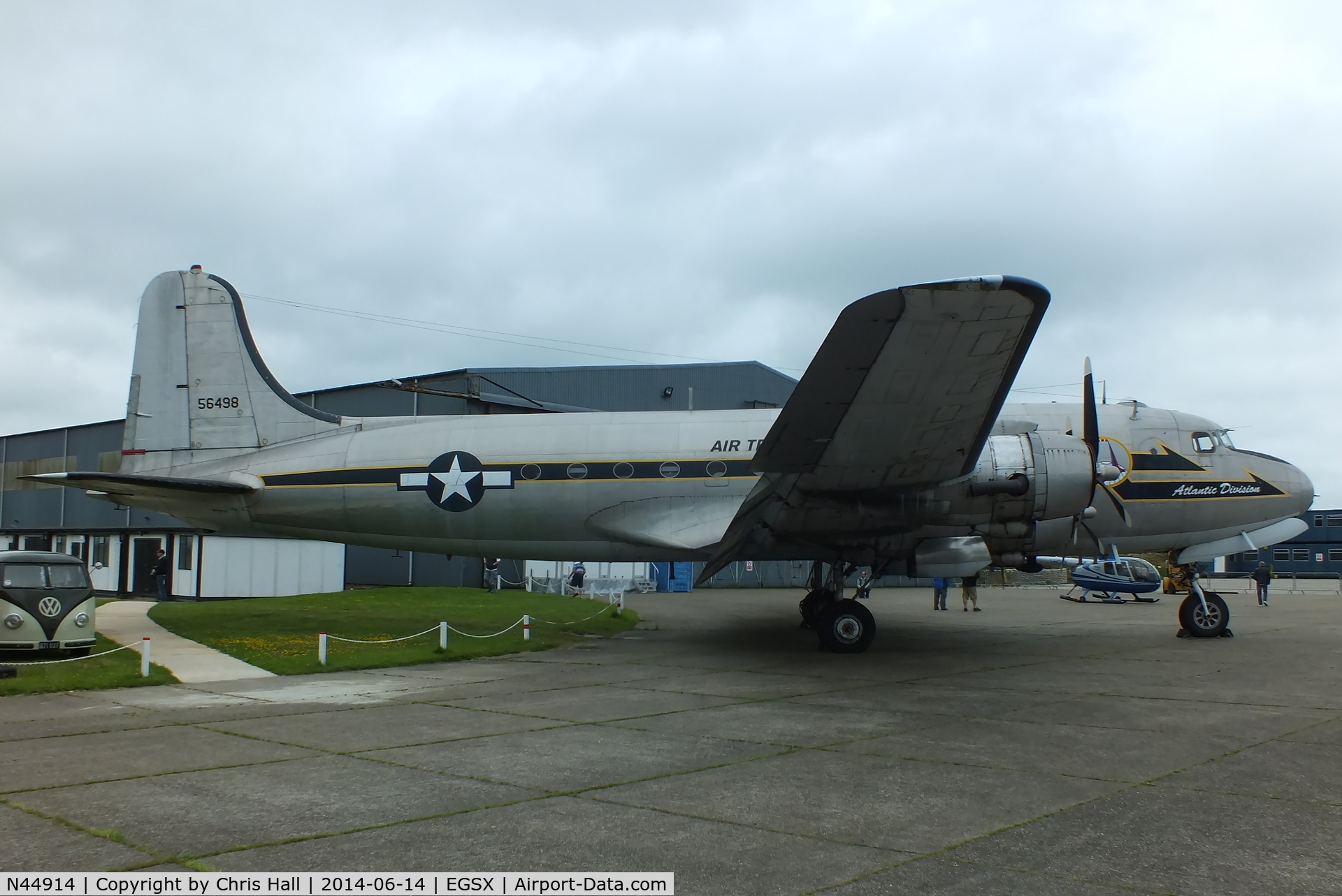 N44914, 1945 Douglas C-54Q-1-DC Skymaster (DC-4A) C/N 10630, stored at North Weald