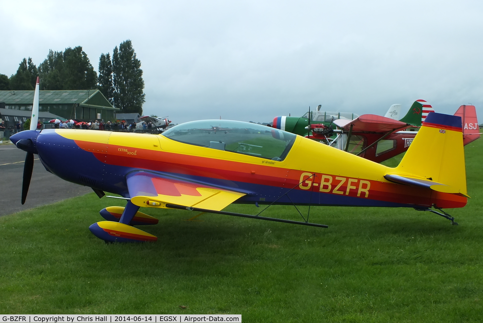G-BZFR, 2000 Extra EA-300L C/N 203, at the Air Britain fly in