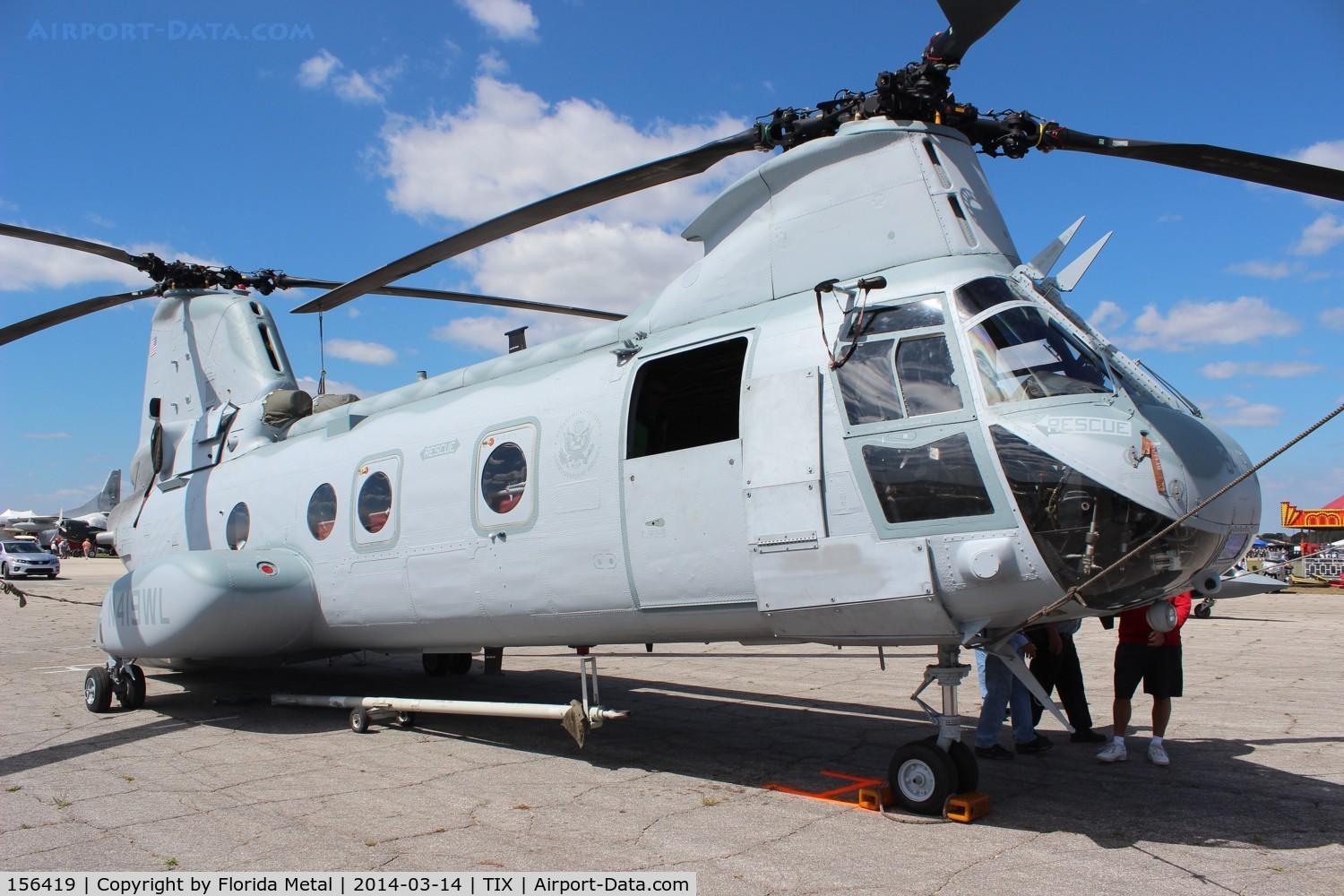156419, Boeing Vertol CH-46F Sea Knight C/N 2489, CH-46F owned by the US State Department wearing civil registration N419WL