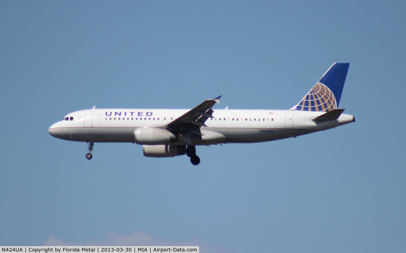 N424UA, 1995 Airbus A320-232 C/N 506, United A320