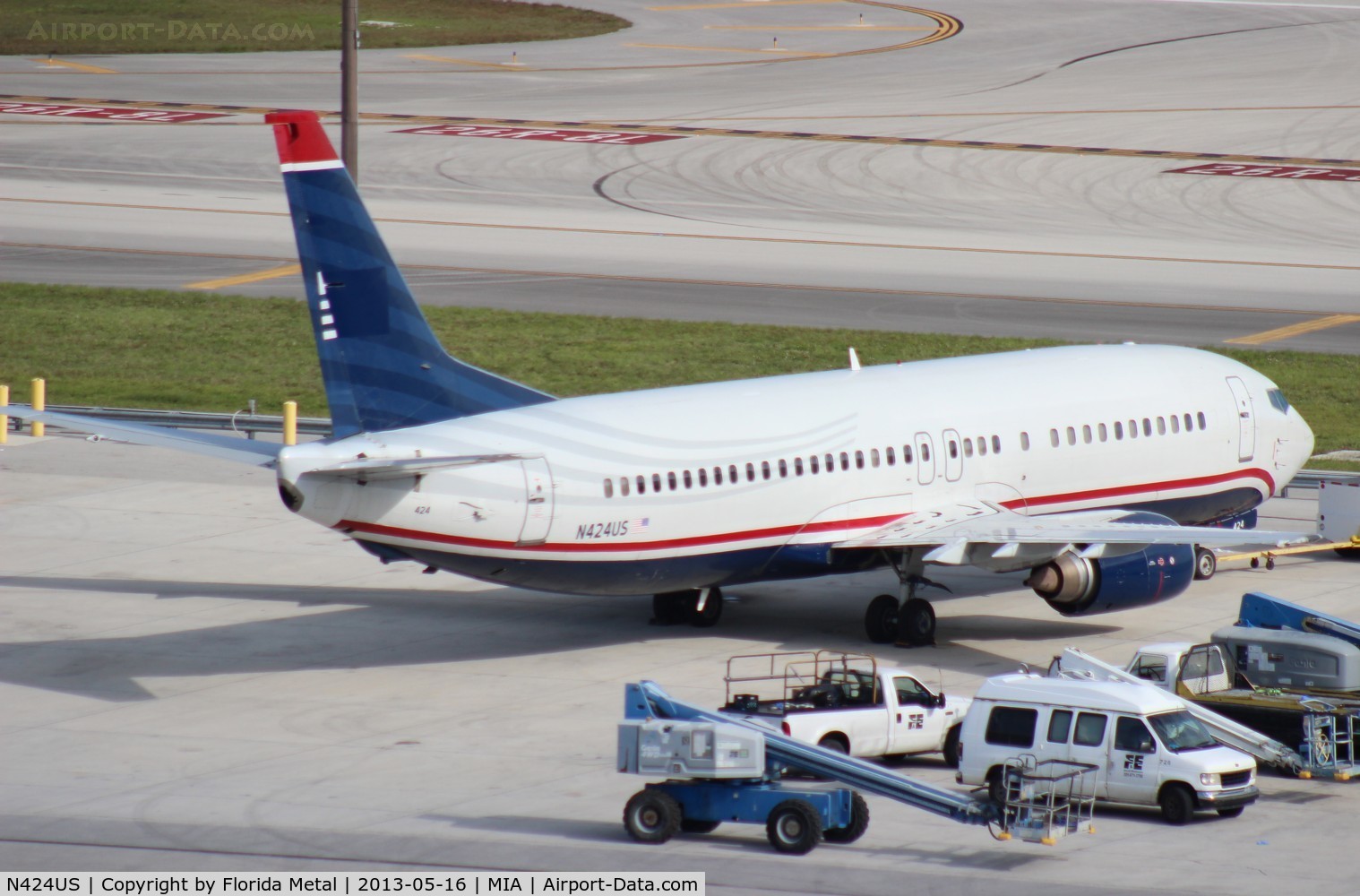 N424US, 1989 Boeing 737-401 C/N 23991, US Airways 737-400