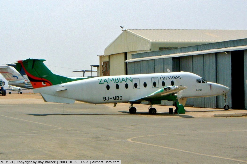 9J-MBO, 1998 Raytheon Aircraft Company 1900D C/N UE-319, Beech 1900D [UE-319] (Zambian Airways) Lanseria~ZS 05/10/2003