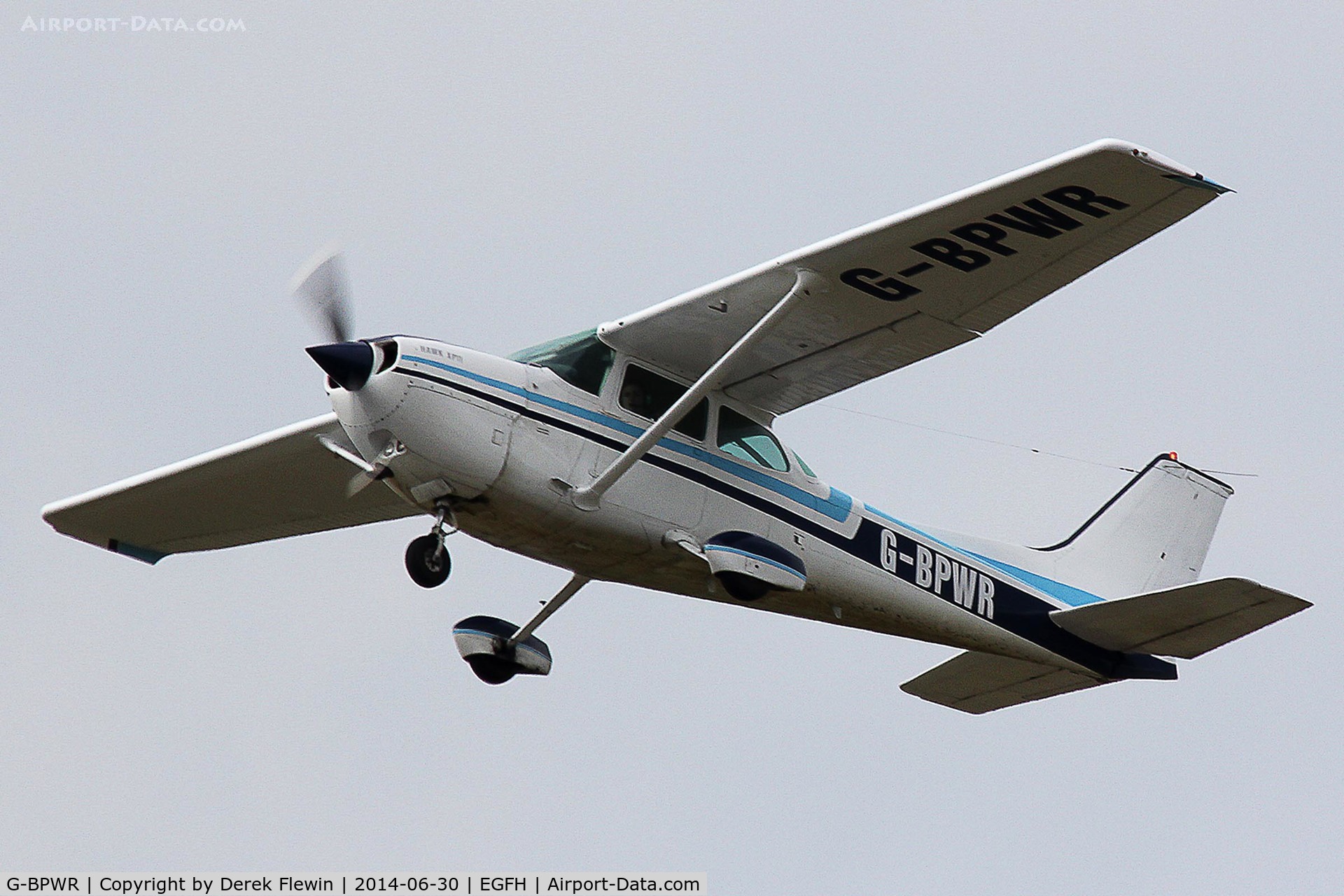 G-BPWR, 1979 Cessna R172K Hawk XP C/N R172-2953, EGFE resident Hawk XP, seen departing runway 22 at EGFH.