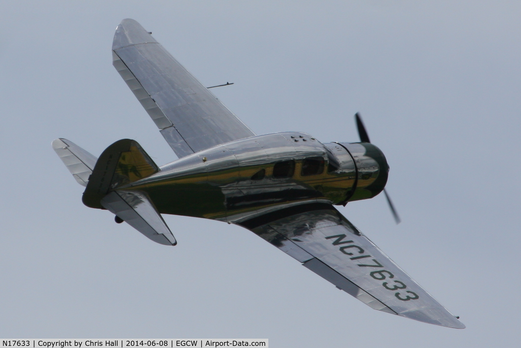 N17633, 1939 Spartan 7W Executive C/N 21, at the Bob Jones Memorial Airshow, Welshpool