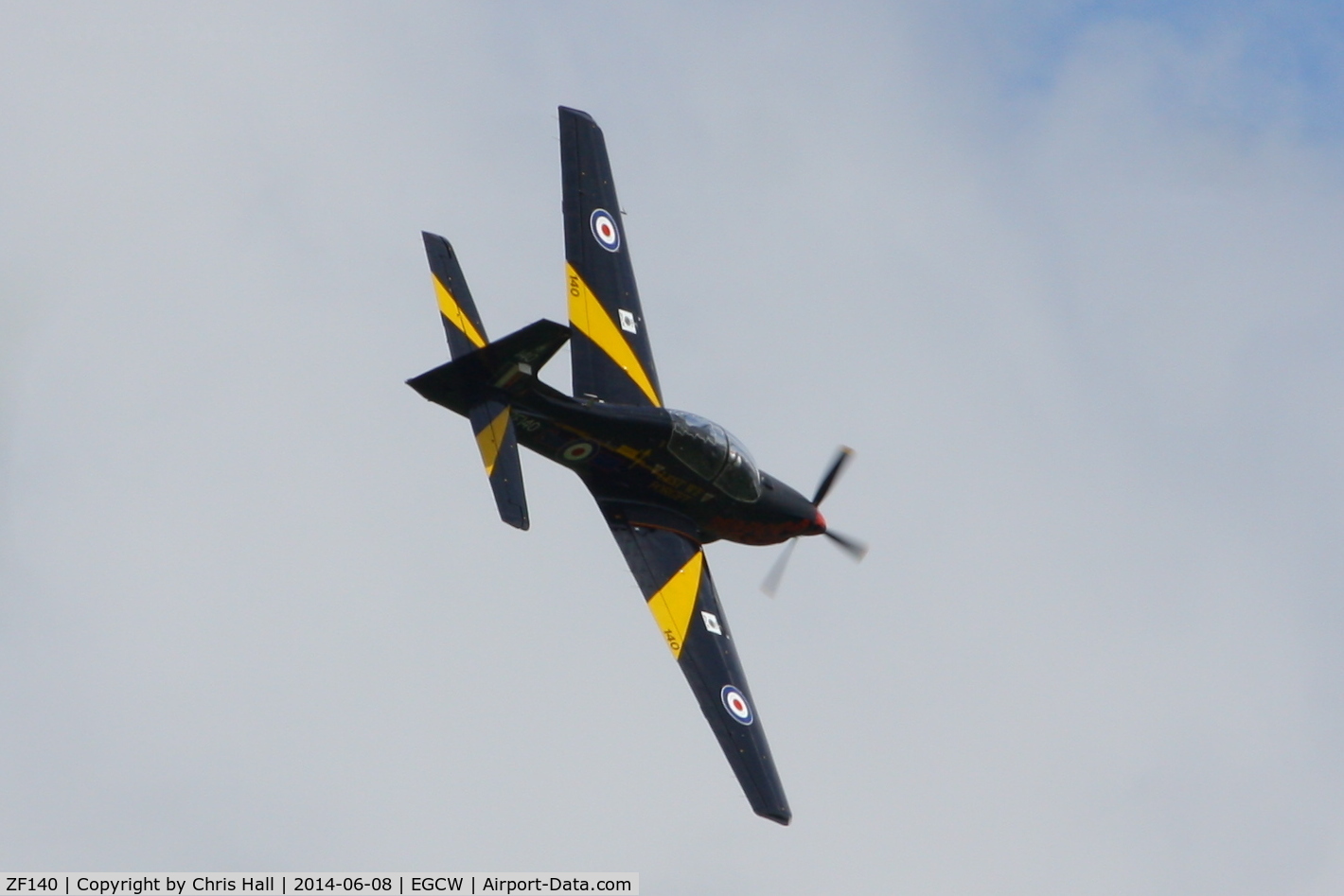 ZF140, 1988 Short S-312 Tucano T1 C/N S006/T6, at the Bob Jones Memorial Airshow, Welshpool