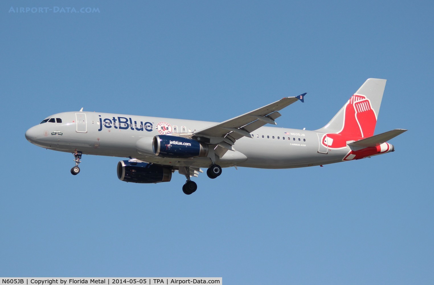 N605JB, 2005 Airbus A320-232 C/N 2368, Boston Red Sox Jet Blue A320