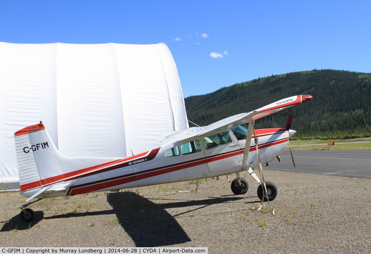 C-GFIM, 1980 Cessna A185F Skywagon 185 C/N 18503990, Tied down at Dawson City, Yukon.