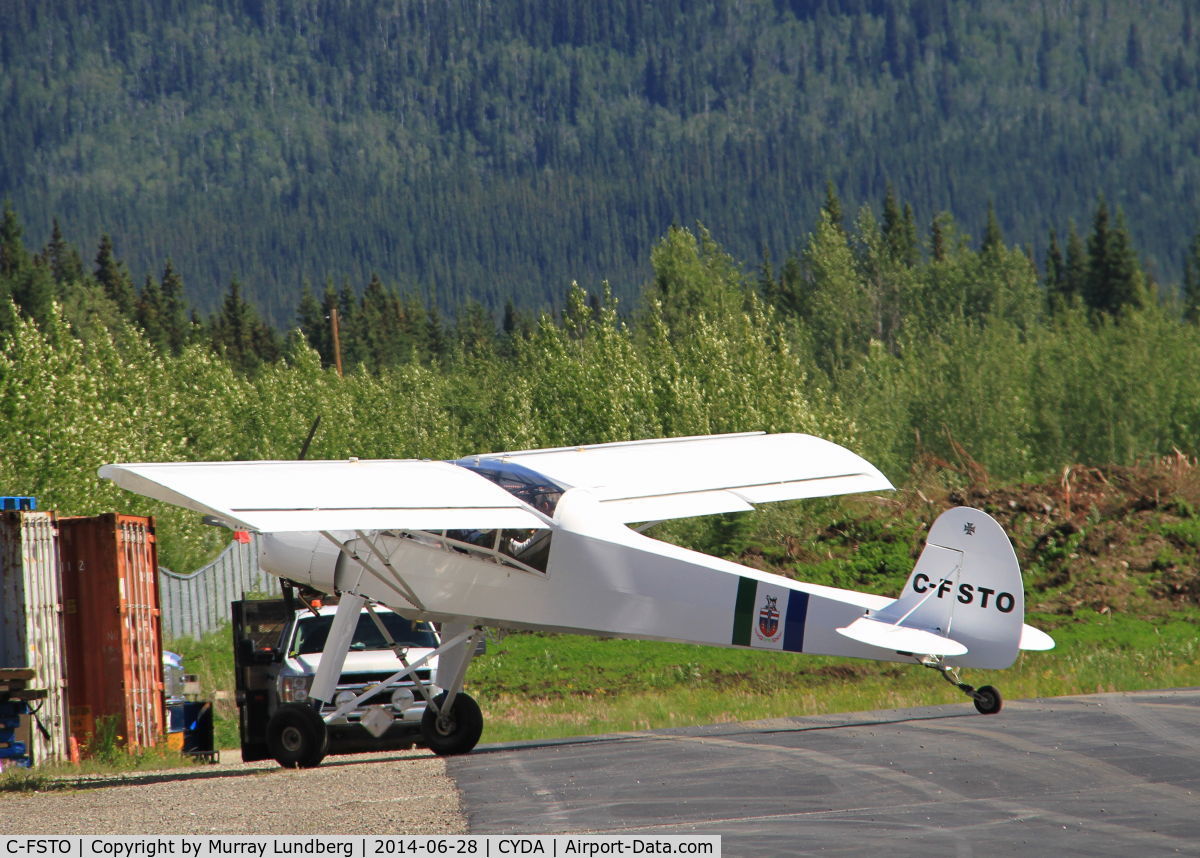 C-FSTO, 2007 Slepcev Storch C/N 005, Arriving back at Dawson City, Yukon, after a flight.