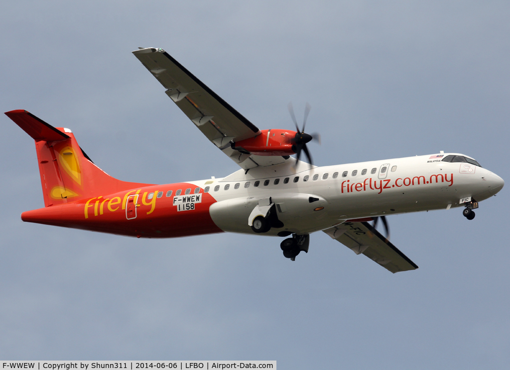 F-WWEW, 2014 ATR 72-600 C/N 1158, C/n 1158 - To be 9M-FIC