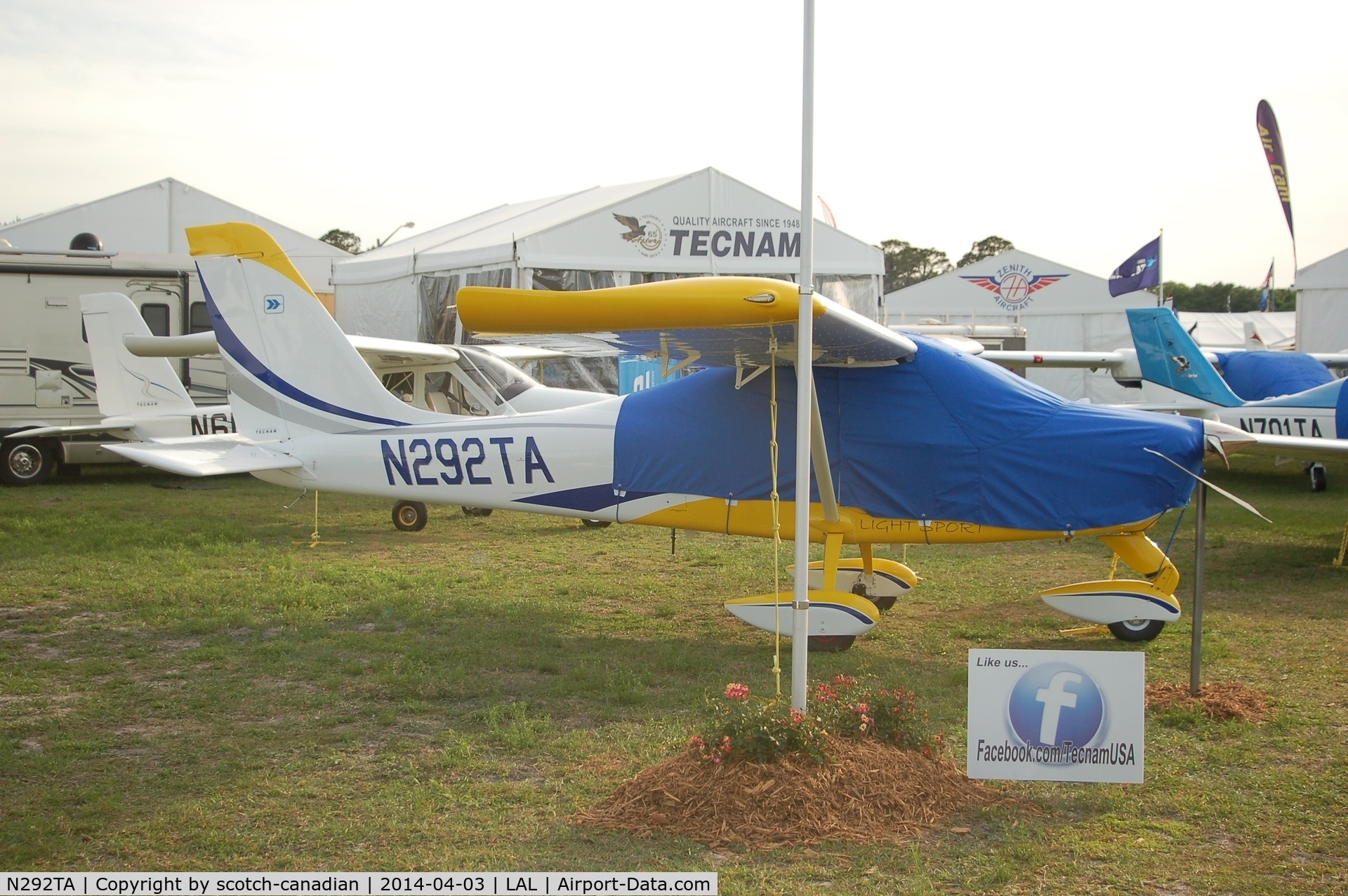 N292TA, 2014 Tecnam P-92 Eaglet C/N 1486, 2014 COSTRUZIONI AERONAUTICHE TECNA P92 EAGLET, N292TA, at 2014 Sun n Fun, Lakeland Linder Regional Airport, Lakeland, FL