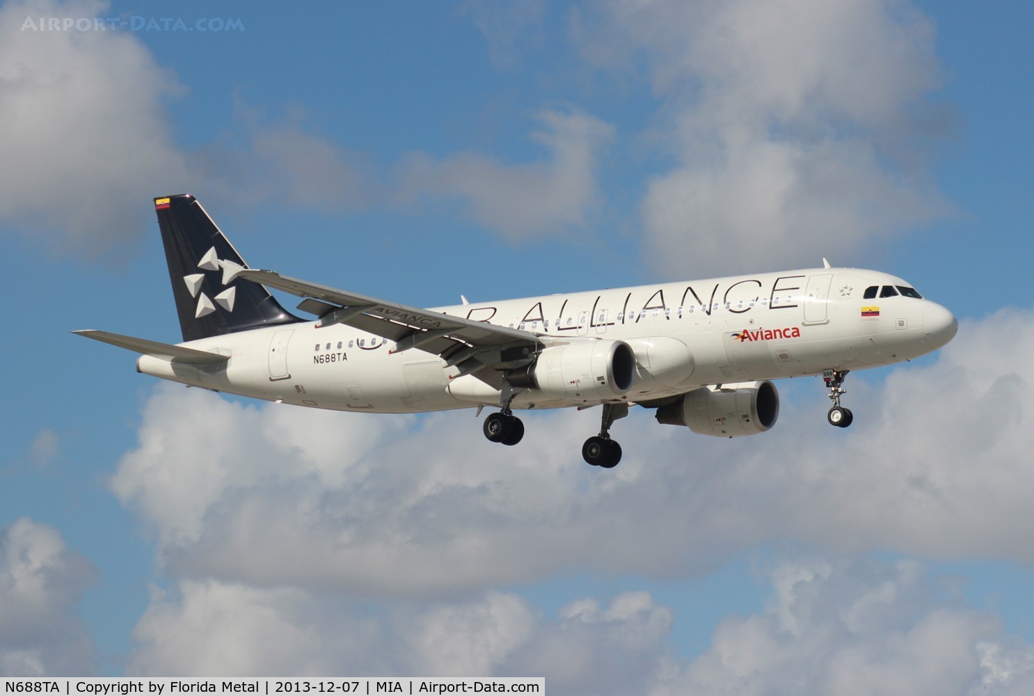 N688TA, 2012 Airbus A320-214 C/N 5243, Avianca Star Alliance A320