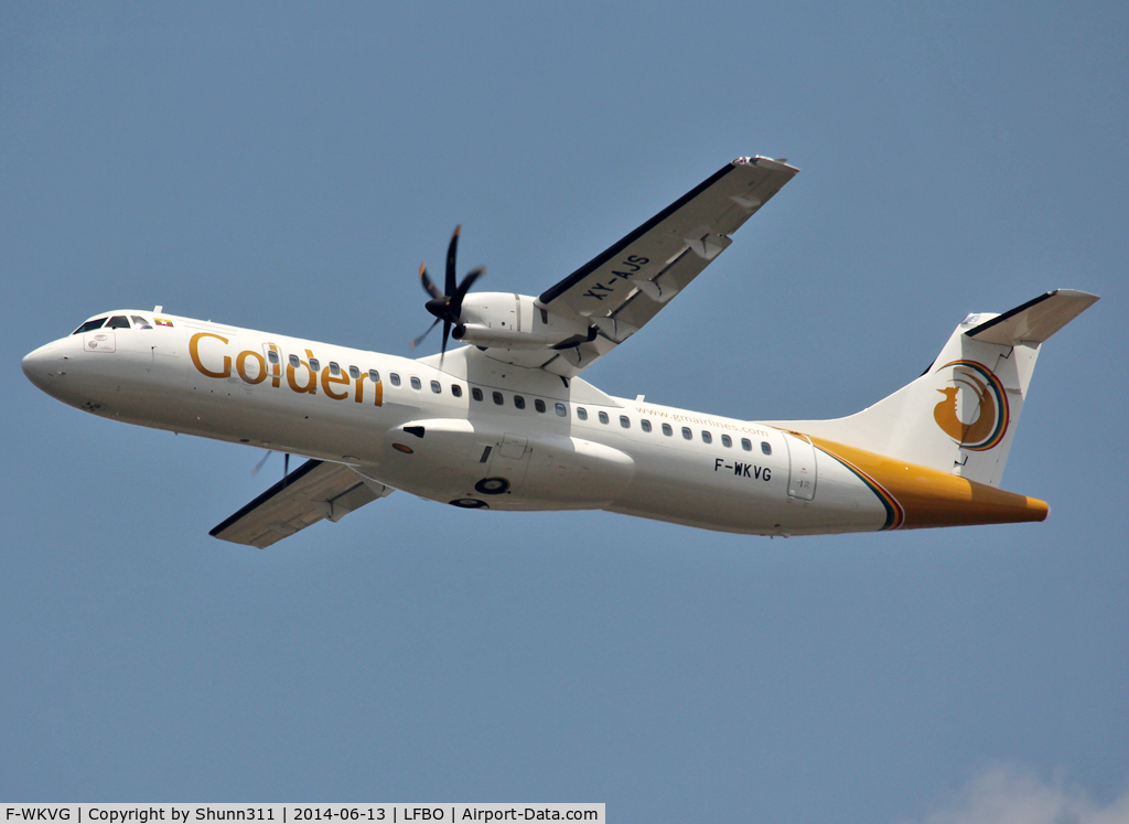 F-WKVG, 2014 ATR 72-600 (72-212A) C/N 1156, C/n 1156 - Test reg. used for ferry flight to delivery... To be XY-AJS