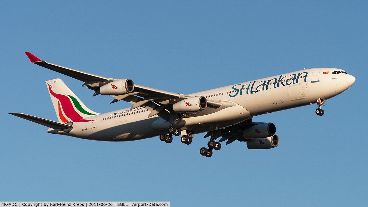 4R-ADC, Airbus A340-311 C/N 034, SriLankan