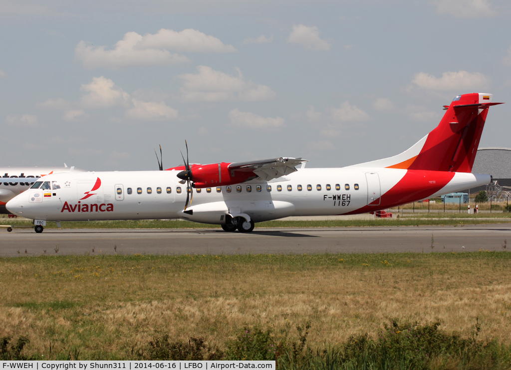 F-WWEH, 2014 ATR 72-600 (72-212A) C/N 1167, C/n 1167 - To be TG-TRC