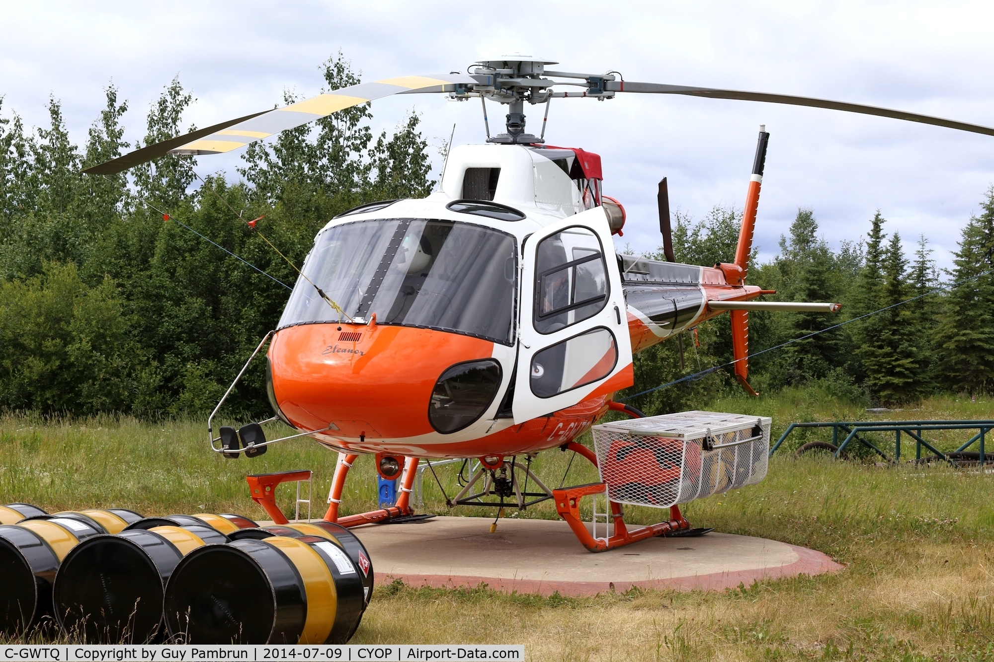 C-GWTQ, 2012 Eurocopter AS-350B-3 Ecureuil Ecureuil C/N 7482, On standby for forest fire detail in Rainbow Lake, Alberta