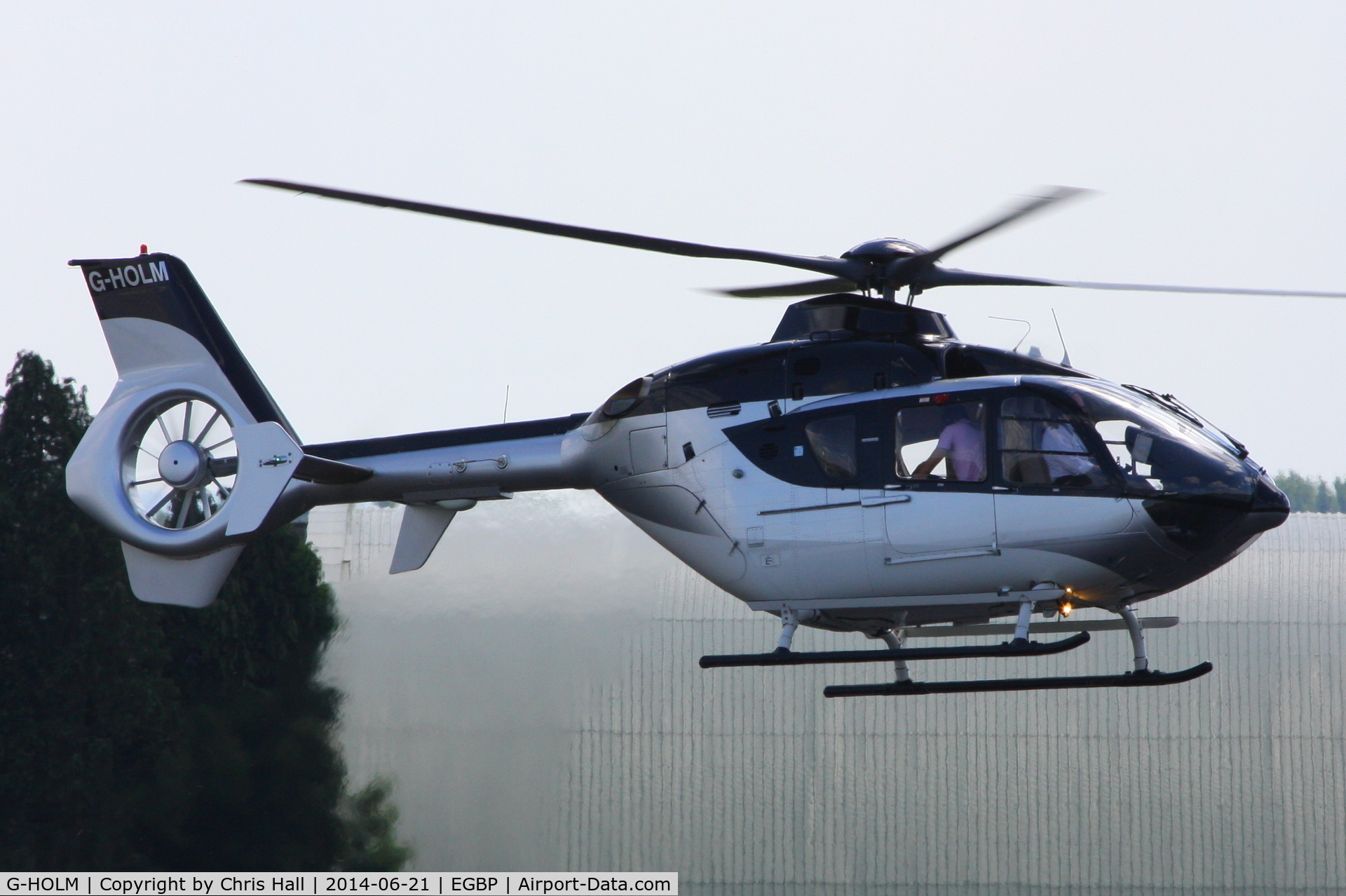 G-HOLM, 2007 Eurocopter EC-135T-2+ C/N 0574, arriving at Kemble for fuel