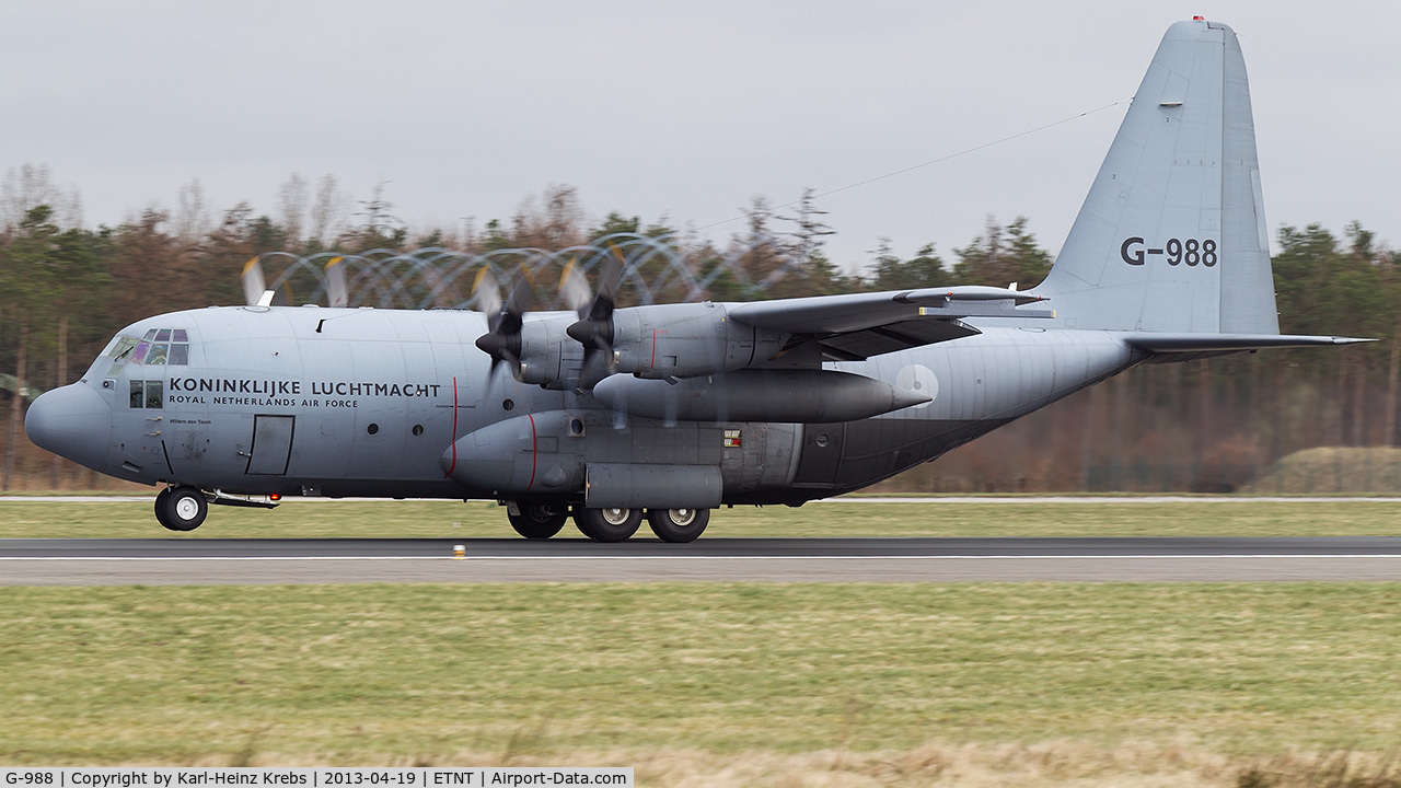 G-988, 1983 Lockheed C-130H Hercules C/N 382-4988, Royal Netherlands Air Force