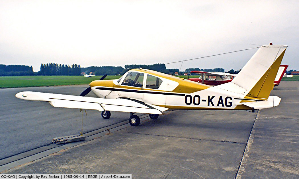 OO-KAG, Gardan GY-80-180 Horizon C/N 211, Gardan GY-80 Horizon 180 [211] Brussels-Grimbergen~OO 14/09/1985. From a slide.
