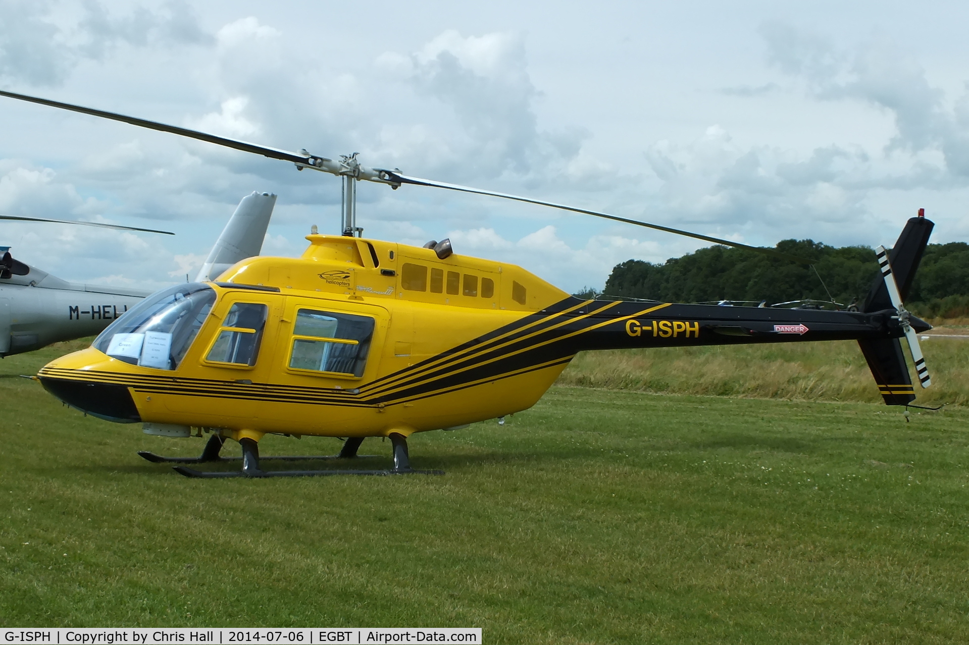 G-ISPH, 1992 Bell 206B JetRanger III C/N 4259, ferrying race fans to the British F1 Grand Prix at Silverstone