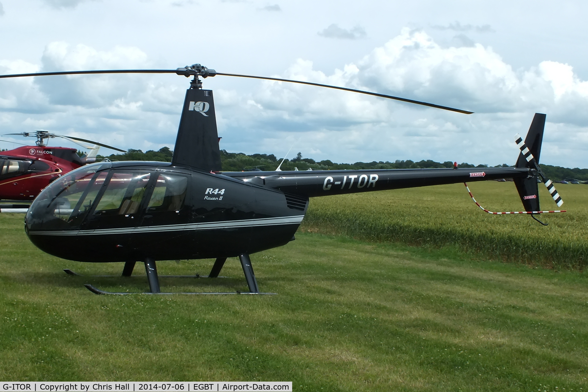 G-ITOR, 2006 Robinson R44 Raven II C/N 11498, ferrying race fans to the British F1 Grand Prix at Silverstone