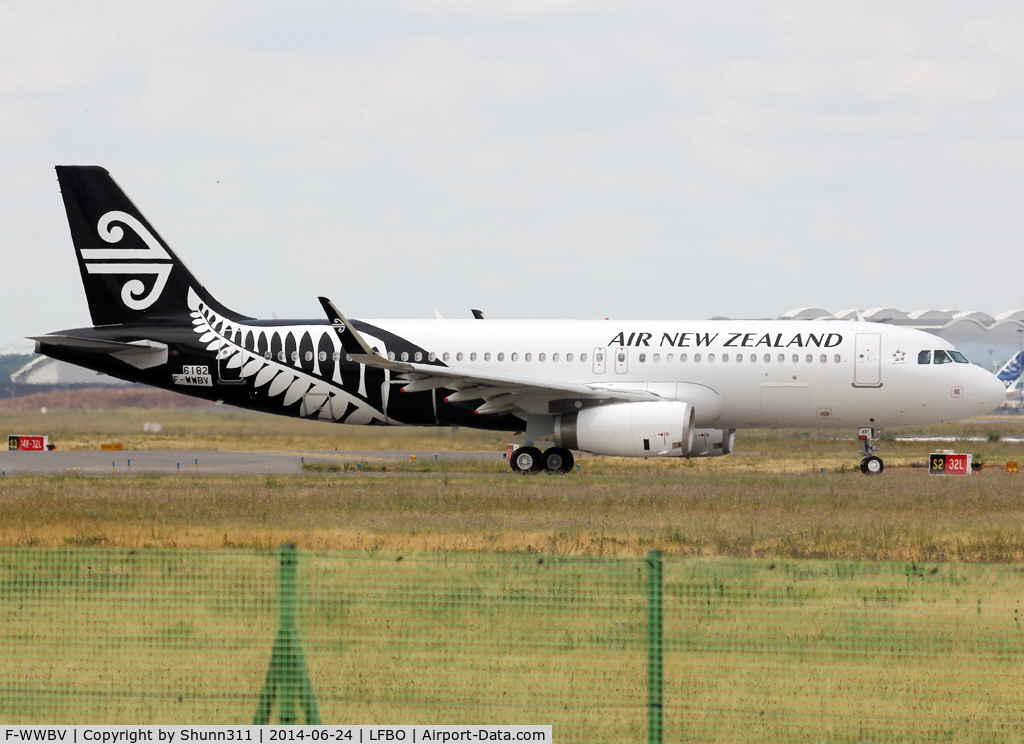 F-WWBV, 2014 Airbus A320-232 C/N 6182, C/n 6182 - To be ZK-OXF in All Blacks c/s