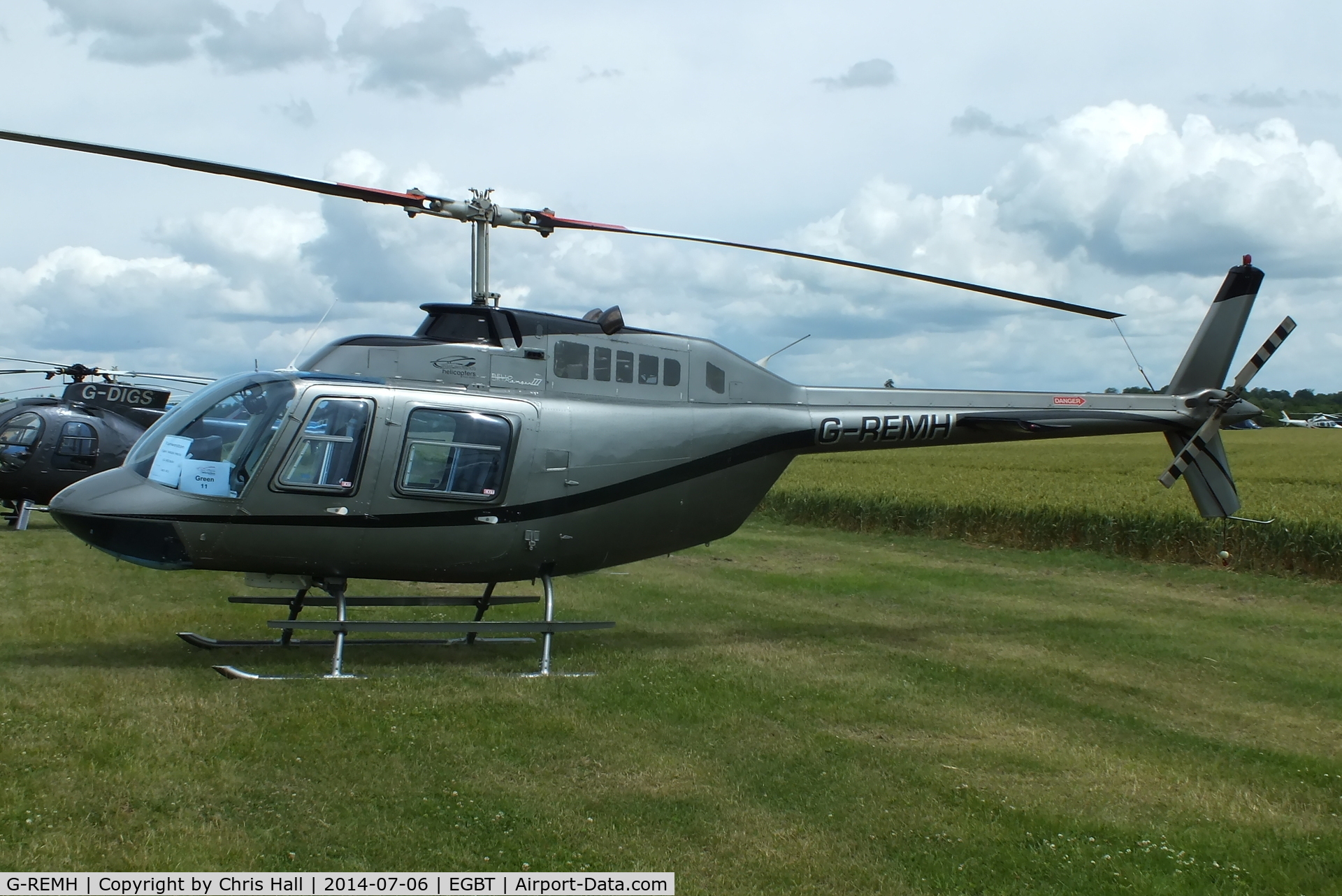 G-REMH, 2007 Bell 206B JetRanger III C/N 4626, ferrying race fans to the British F1 Grand Prix at Silverstone