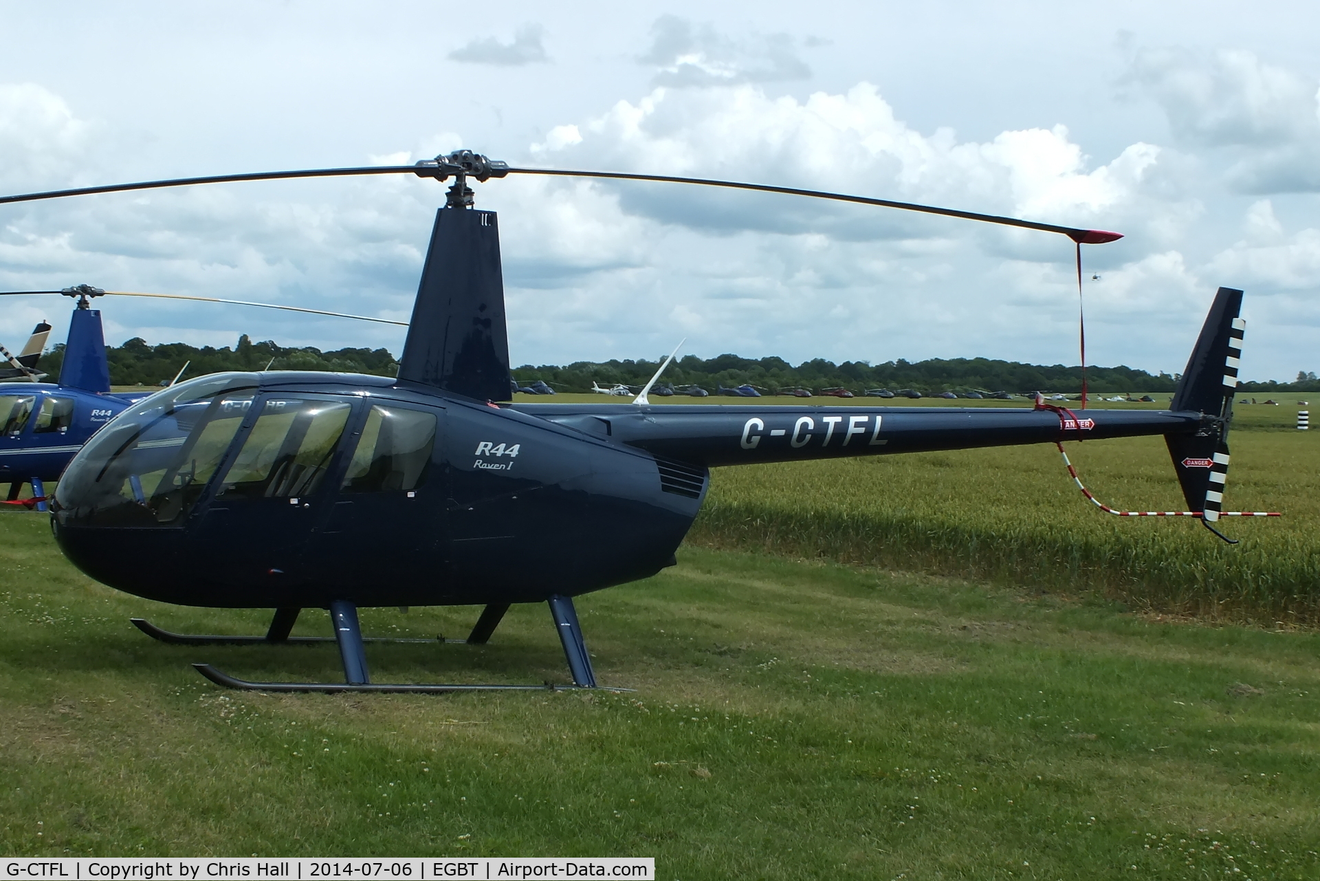 G-CTFL, 2008 Robinson R44 Raven C/N 1912, ferrying race fans to the British F1 Grand Prix at Silverstone