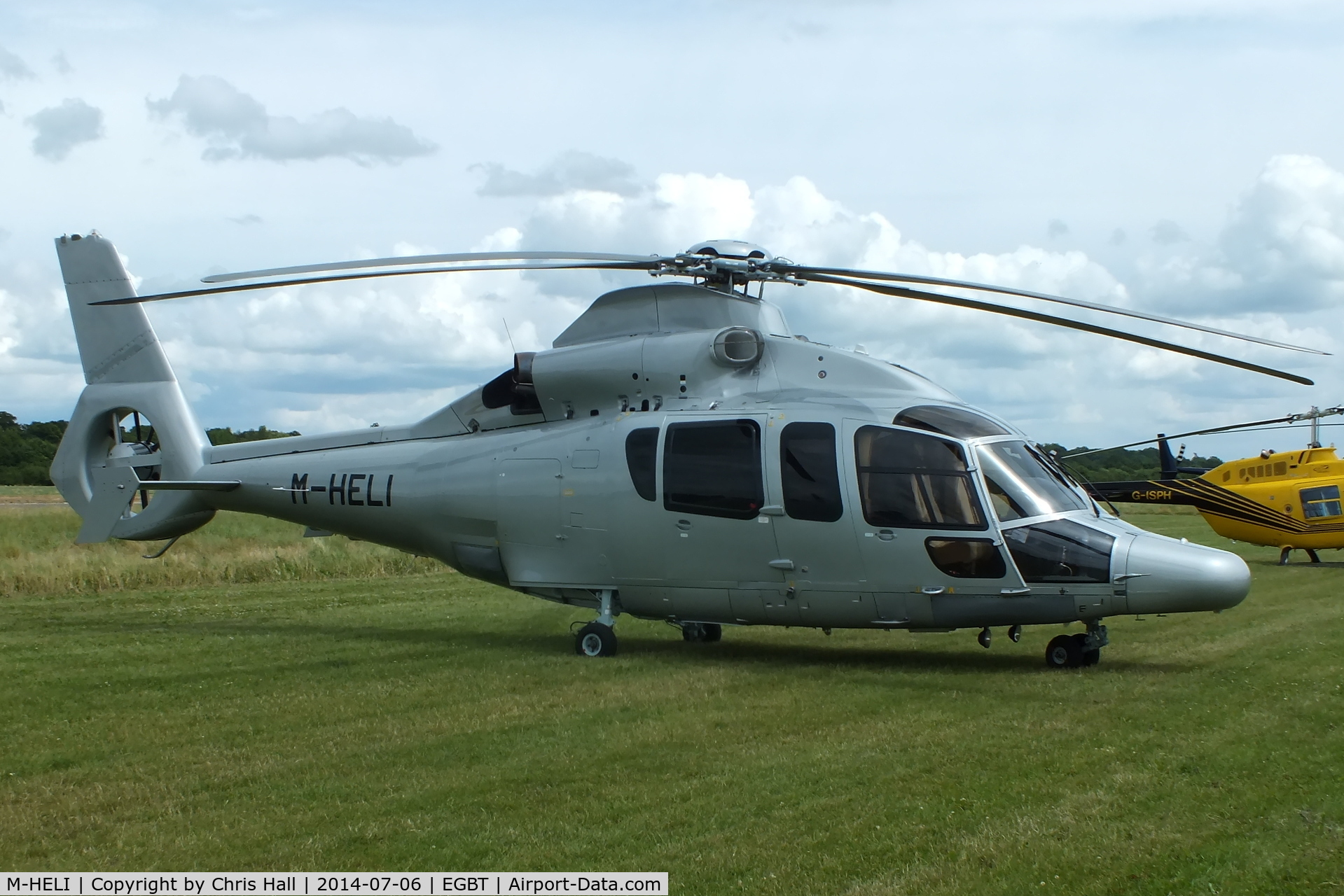 M-HELI, Eurocopter EC-155B-1 C/N 6898, ferrying race fans to the British F1 Grand Prix at Silverstone