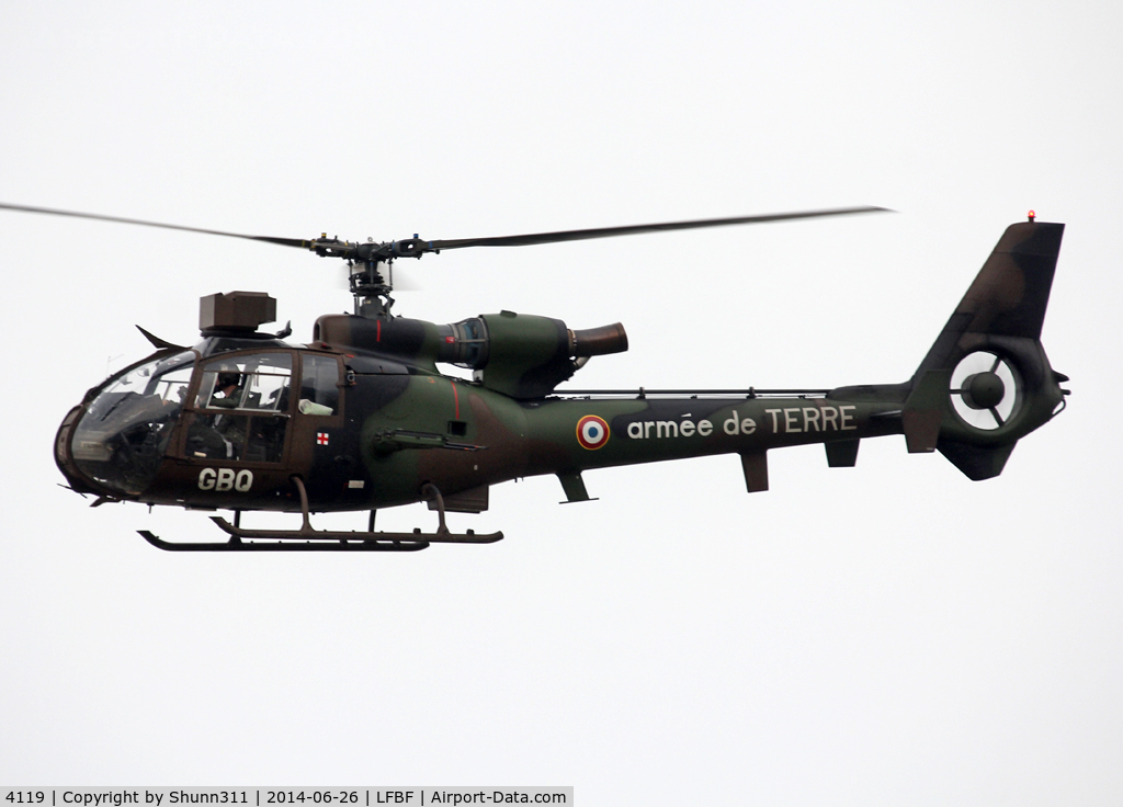 4119, Aérospatiale SA-342M Gazelle C/N 2119, Arriving from exercice... with Royal Air Force equipment...