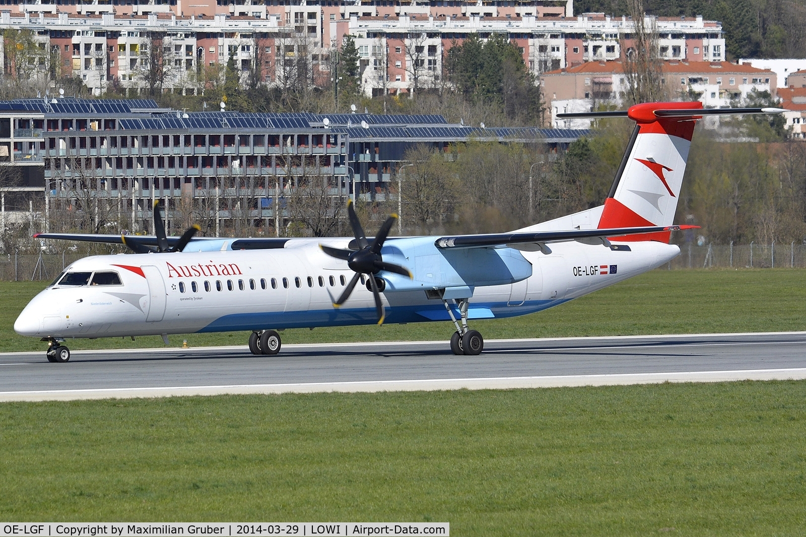 OE-LGF, 2002 De Havilland Canada DHC-8-402Q Dash 8 C/N 4068, Austrian (Tyrolean)