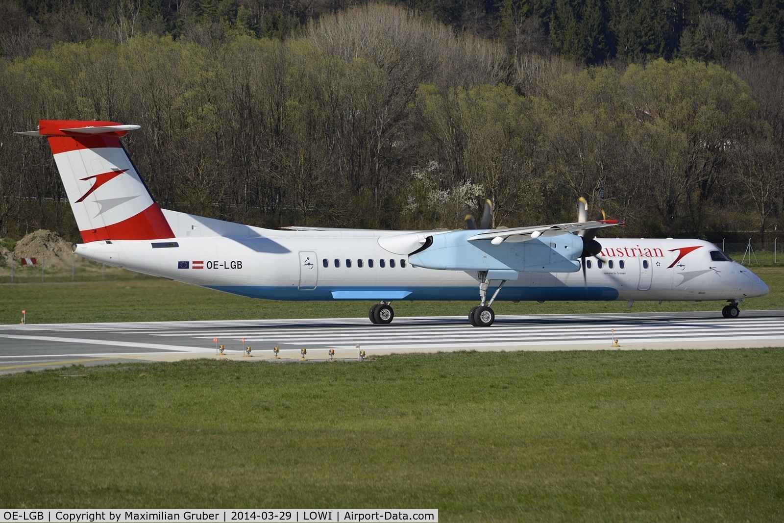 OE-LGB, 1999 De Havilland Canada DHC-8-402Q Dash 8 C/N 4015, Austrian (Tyrolean)