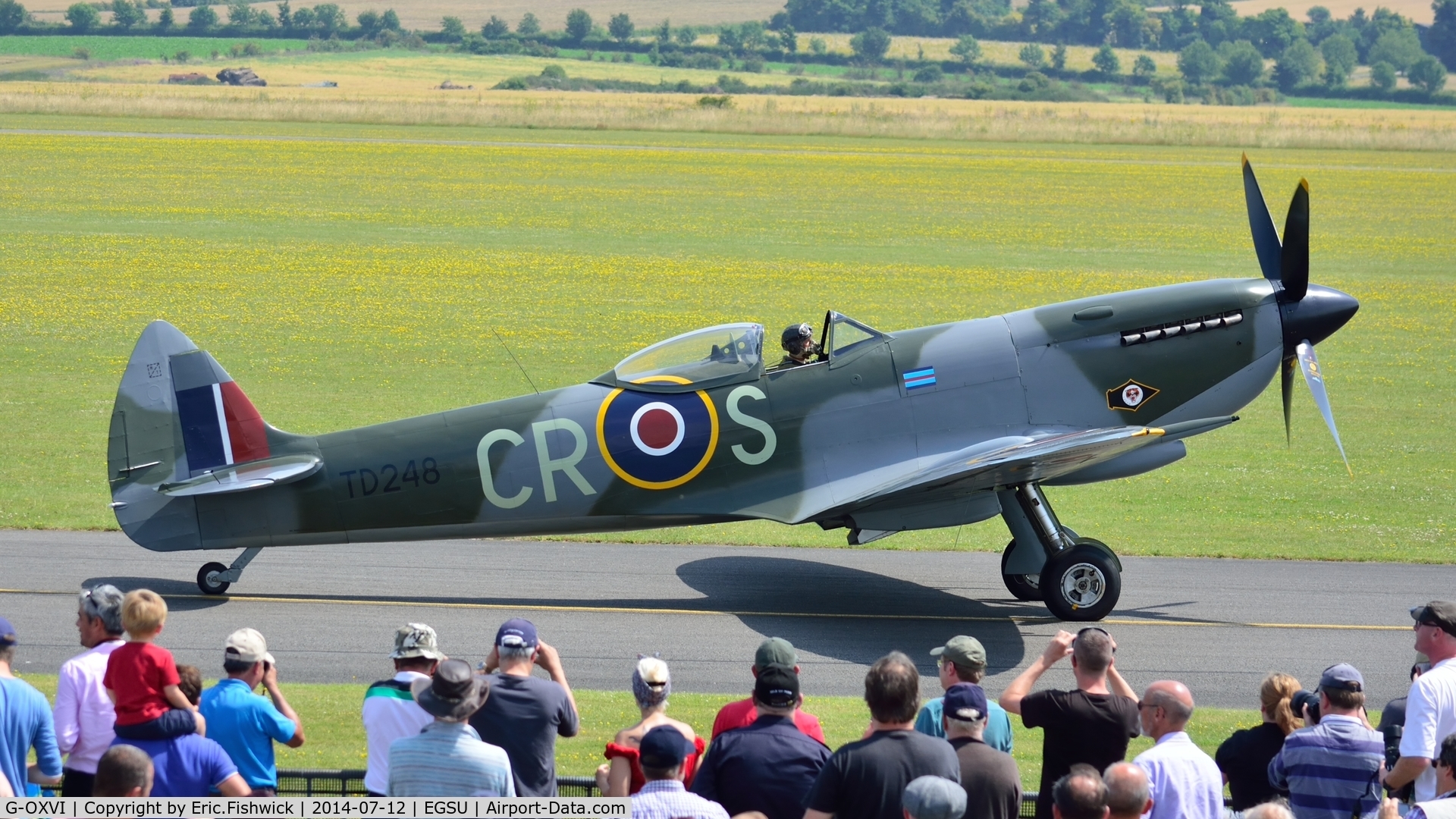 G-OXVI, 1945 Supermarine 361 Spitfire LF.XVIe C/N CBAF.IX.4262, 5. TD248 at The Flying Legends Air Show, IWM Duxford. July,2014.