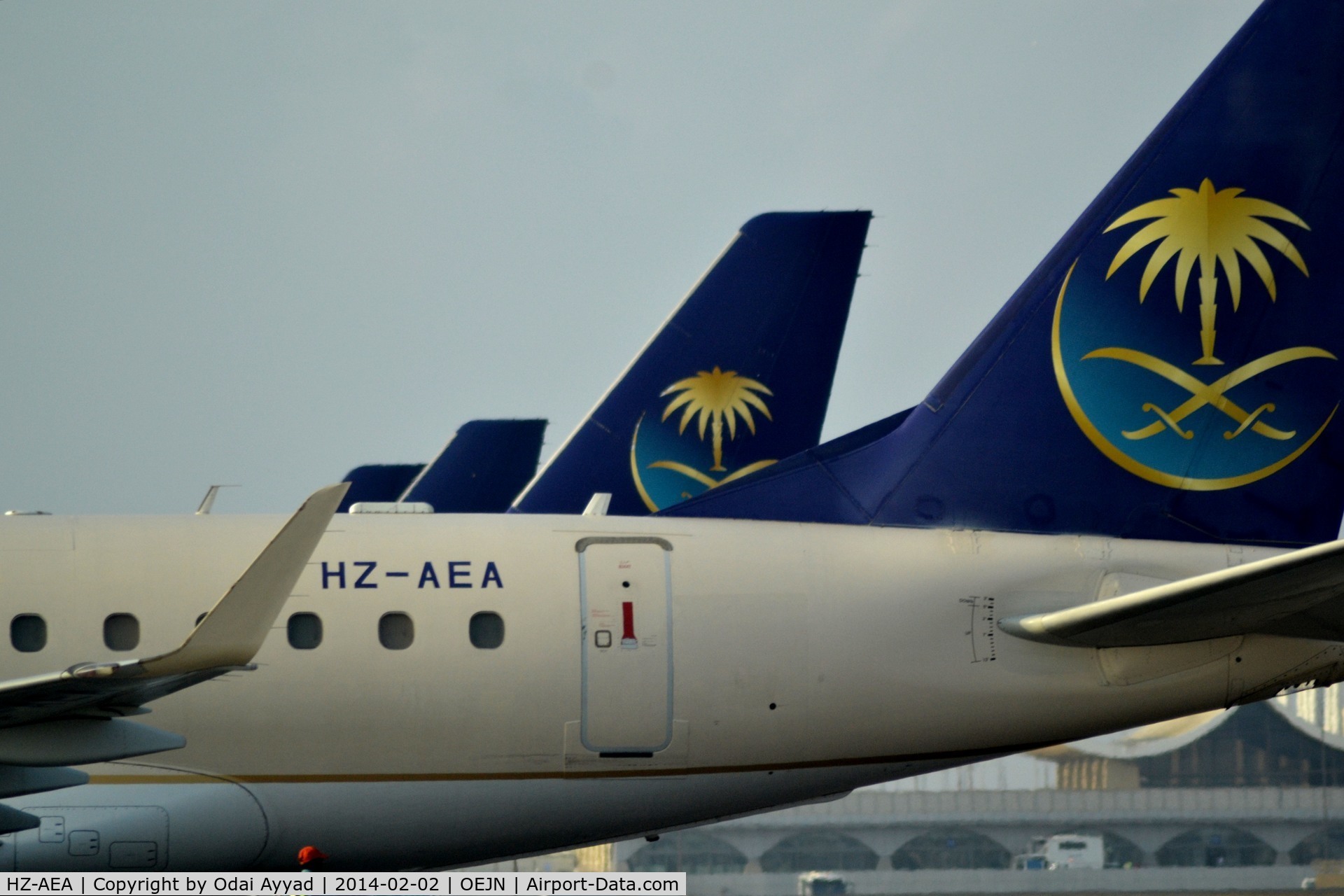 HZ-AEA, 2005 Embraer 170LR (ERJ-170-100LR) C/N 17000108, Parked at Jeddah airport with Saudi E-Jets Airplane Fleet
