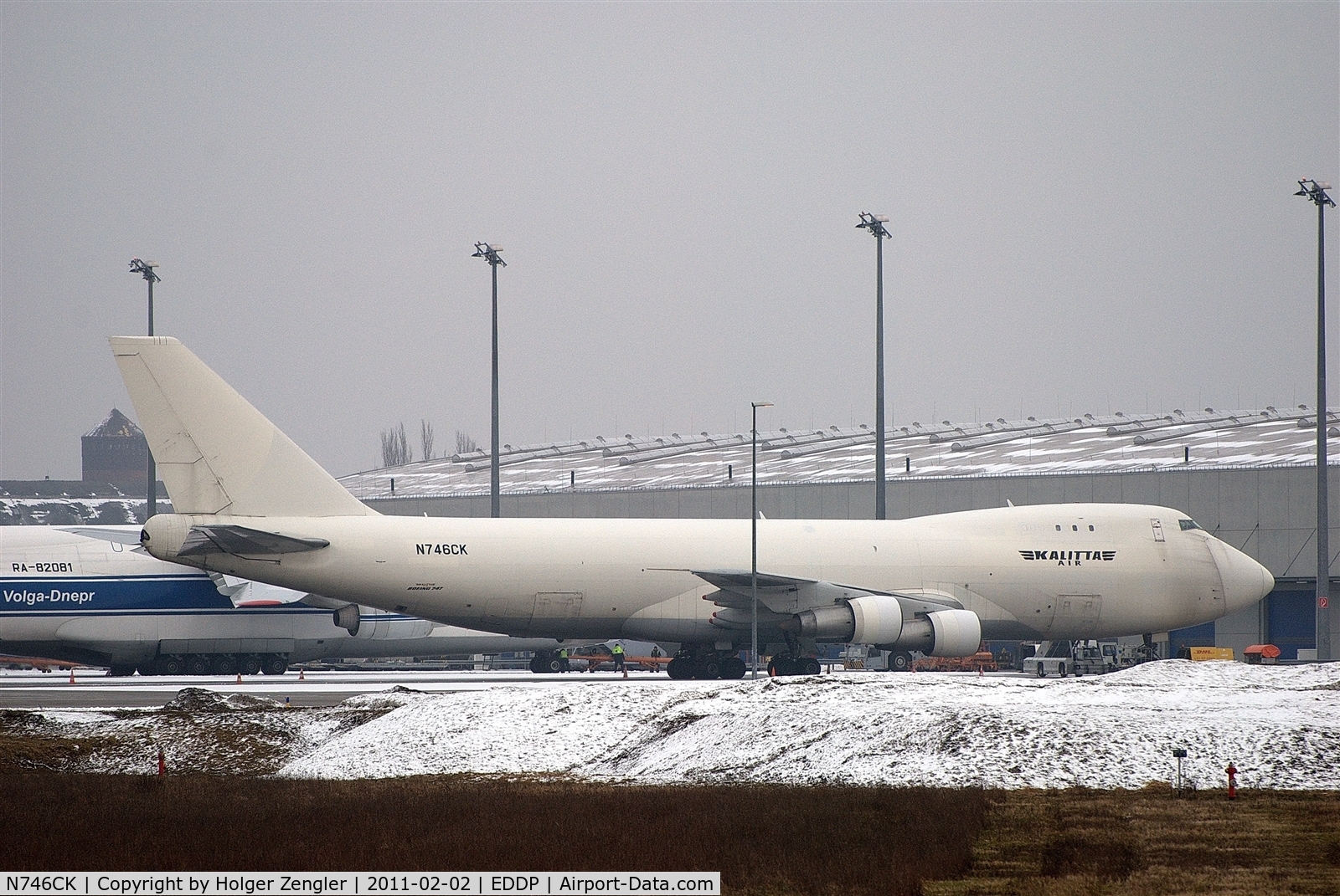 N746CK, 1982 Boeing 747-246F C/N 22989, Snow queen on apron 2...